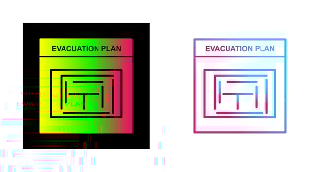 Evacuation Plan Vector Icon