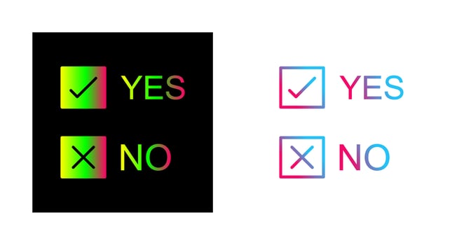 Yes No Option Vector Icon