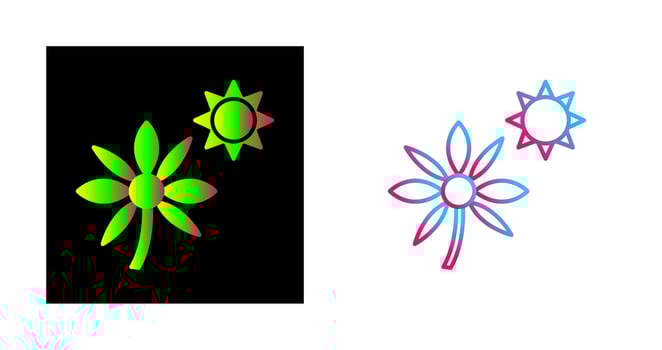 Flower in sunlight Vector Icon