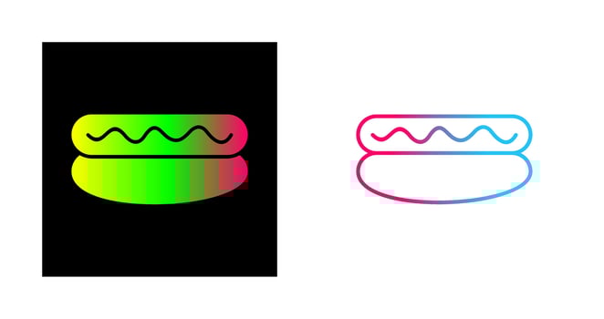 Hot Dog Vector Icon