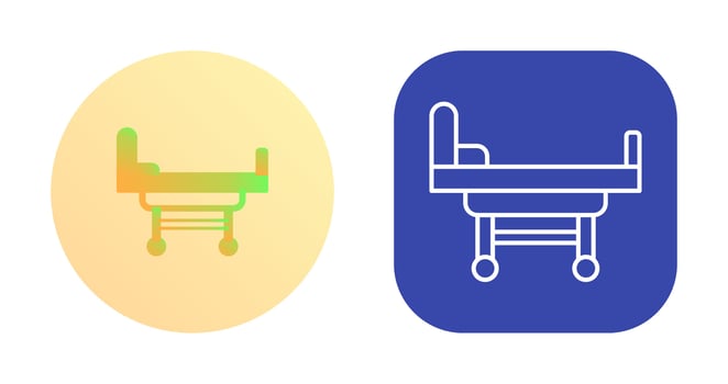 Hospital Bed Vector Icon