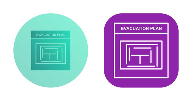 Evacuation Plan Vector Icon