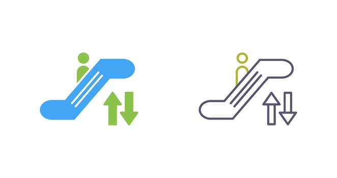 Escalator Vector Icon