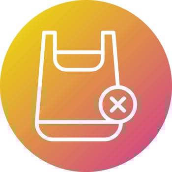 No plastic bag Vector Icon Design Illustration