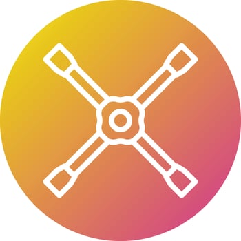 Lug wrench Vector Icon Design Illustration