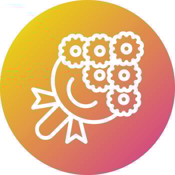 Bouquet Vector Icon Design Illustration