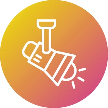 Spot Light Vector Icon Design Illustration
