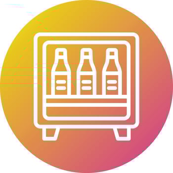 Minibar Vector Icon Design Illustration
