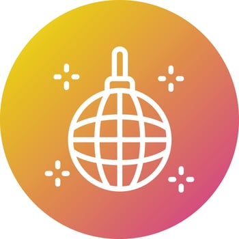 Mirror Ball Vector Icon Design Illustration