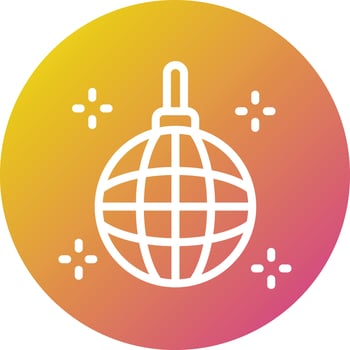 Disco Ball Vector Icon Design Illustration