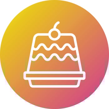 Pudding Vector Icon Design Illustration