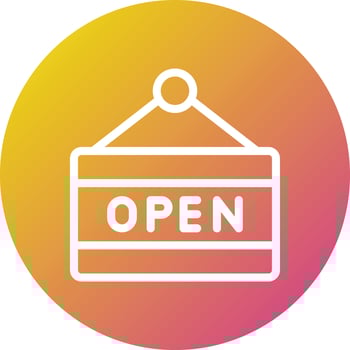 Open Sign Vector Icon Design Illustration