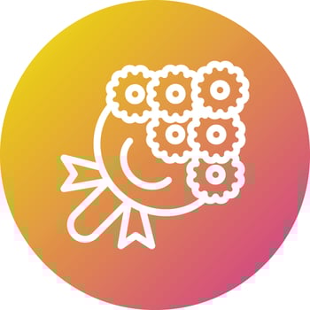 Bouquet Vector Icon Design Illustration
