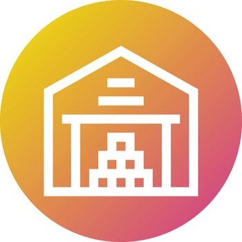 Stock Warehouse Vector Icon Design Illustration