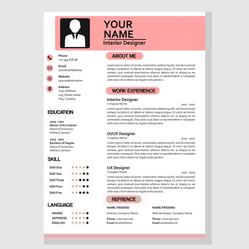 cv design for company vector