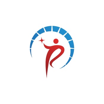 Human character logo sign vector