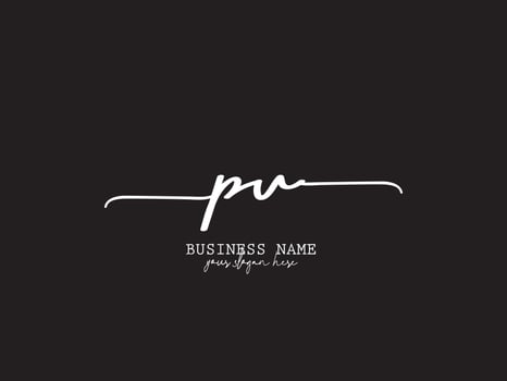 Stylish Pu Signature Logo, Modern PU Logo Letter Design For You vector