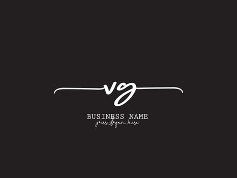 Signature Vg Fashion Logo Icon, Luxury Vg gv Logo Letter Design For Shop vector