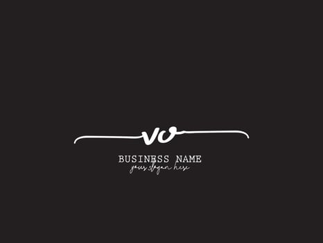 Signature Vo Fashion Logo Icon, Luxury Vo ov Logo Letter Design For Shop vector