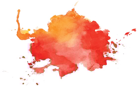 Bright colorful watercolor splash splatter stain brush strokes on white background. Modern vibrant aquarelle spot. Rainbow trendy isolated design on white. Element. Vector watercolor illustration.