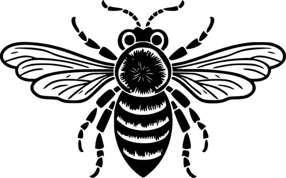 Bee - Minimalist and Flat Logo - Vector illustration
