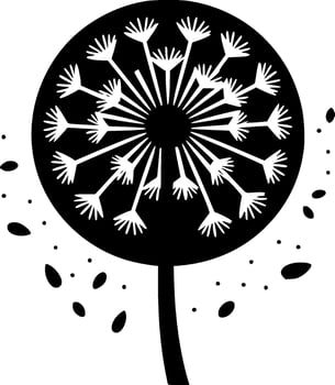 Dandelion - Minimalist and Flat Logo - Vector illustration