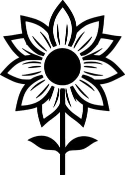 Flower - Minimalist and Flat Logo - Vector illustration