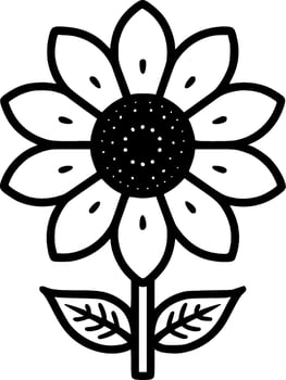 Flower, Minimalist and Simple Silhouette - Vector illustration