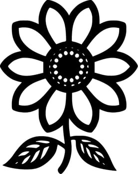 Flower, Minimalist and Simple Silhouette - Vector illustration