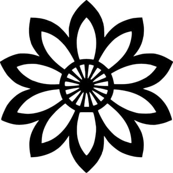 Flower, Minimalist and Simple Silhouette - Vector illustration