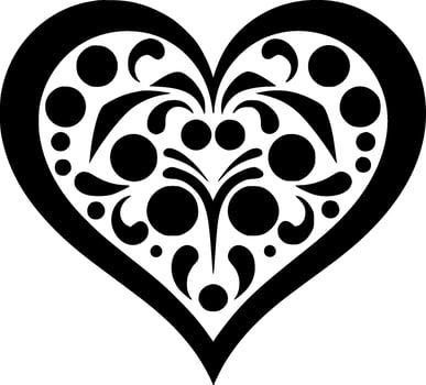 Heart - Black and White Isolated Icon - Vector illustration