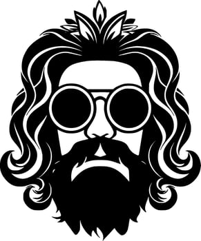 Hippy - Minimalist and Flat Logo - Vector illustration