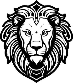 Lion, Minimalist and Simple Silhouette - Vector illustration