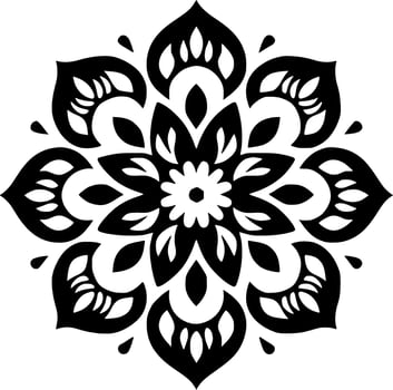 Mandala - Minimalist and Flat Logo - Vector illustration
