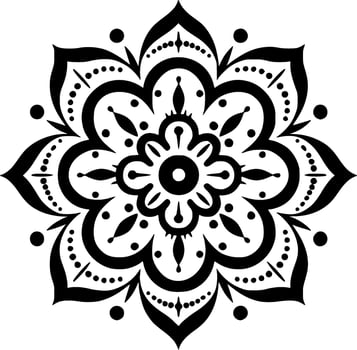Mandala, Minimalist and Simple Silhouette - Vector illustration