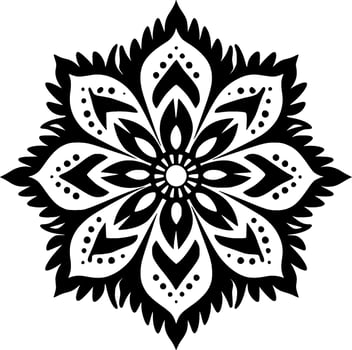 Mandala - Minimalist and Flat Logo - Vector illustration
