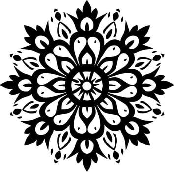 Mandala - Minimalist and Flat Logo - Vector illustration