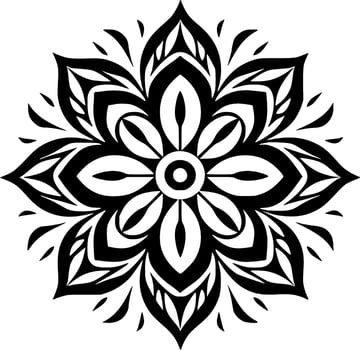 Mandala - Minimalist and Flat Logo - Vector illustration