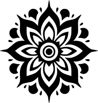 Mandala, Minimalist and Simple Silhouette - Vector illustration