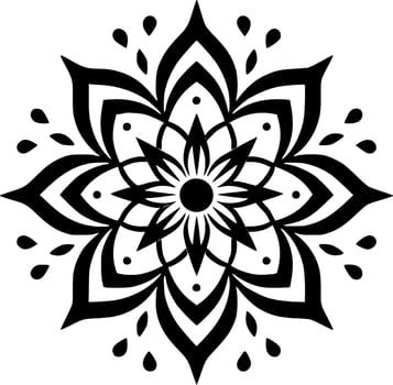 Mandala - Minimalist and Flat Logo - Vector illustration
