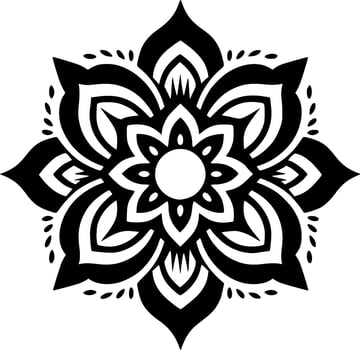 Mandala, Minimalist and Simple Silhouette - Vector illustration