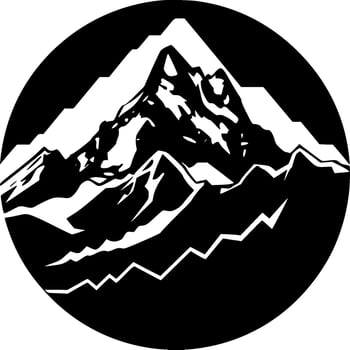 Mountains, Black and White Vector illustration