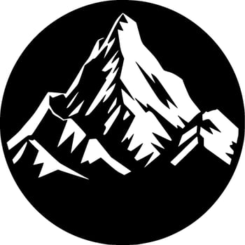 Mountains, Minimalist and Simple Silhouette - Vector illustration