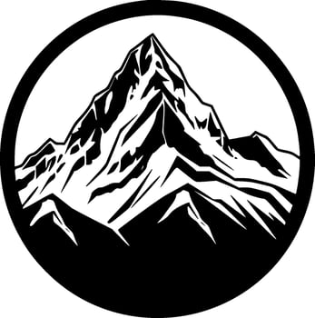 Mountains, Minimalist and Simple Silhouette - Vector illustration