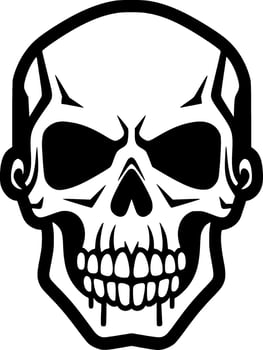 Skull, Minimalist and Simple Silhouette - Vector illustration