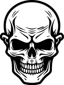 Skull - Minimalist and Flat Logo - Vector illustration