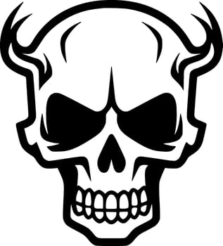 Skull, Minimalist and Simple Silhouette - Vector illustration
