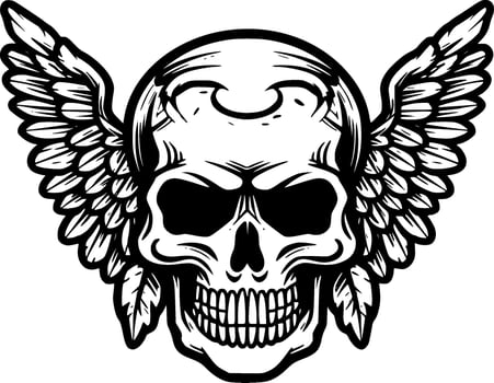 Skull - Minimalist and Flat Logo - Vector illustration