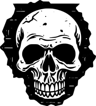 Skull - Minimalist and Flat Logo - Vector illustration