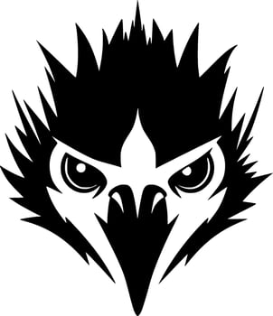 Vulture - Black and White Isolated Icon - Vector illustration